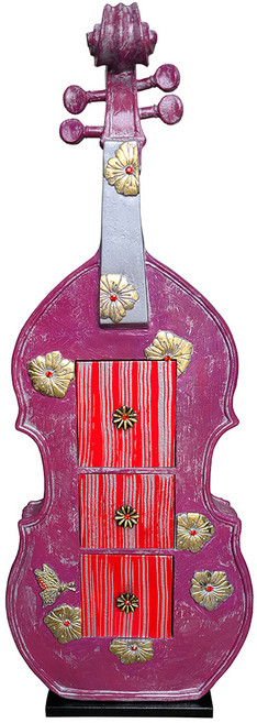 아트칸 첼로 디자인 수납장 자주색, 혼합색상