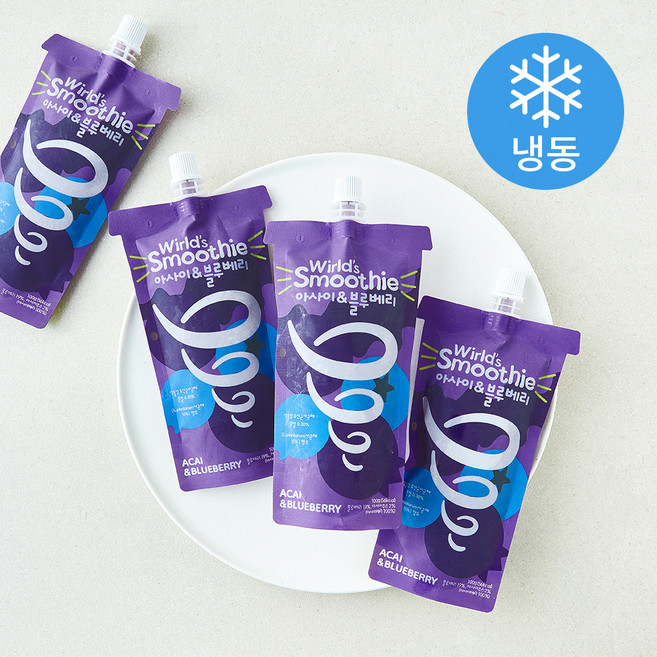 잠바 아사이 & 블루베리 스무디 (냉동), 100g, 4개
