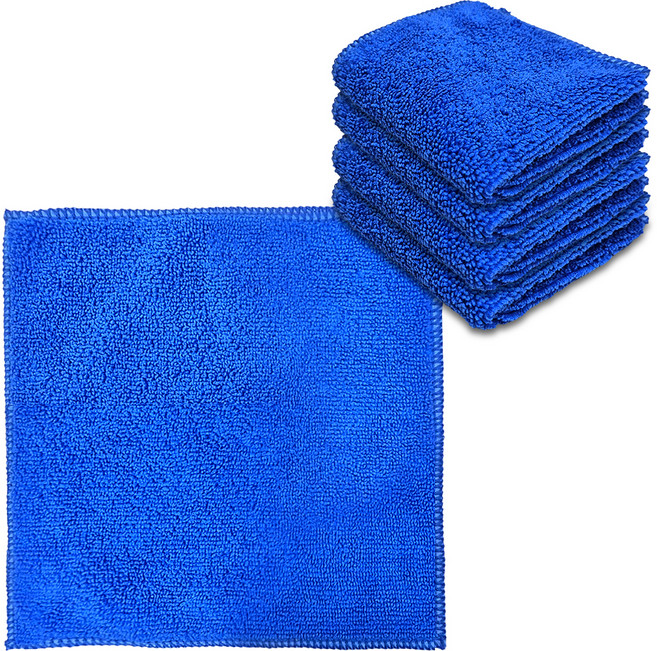 월드크린 다목적 청소용 극세사 손걸레 소형 20 x 20 cm, 블루, 5개