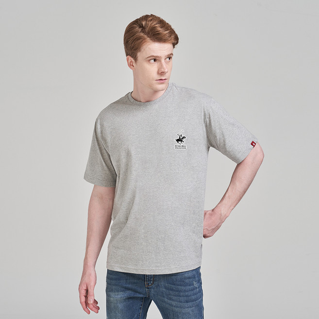BEVERLY HILLS POLO CLUB 比佛利保羅 基本圓領短袖T恤 CPS9T01, 灰色