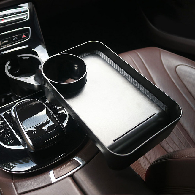 선반형 3in1 차량용 컵홀더 테이블 컵앤블, 1개, 블랙