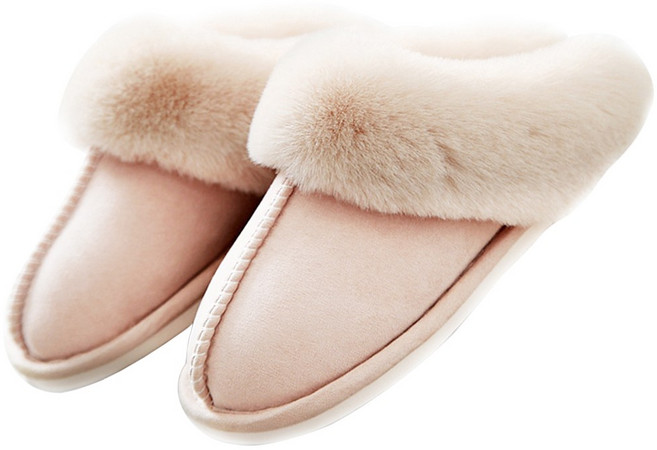 라이프란스 여성용 방한 털 거실화 두꺼운 룸슈즈, 01 연핑크, 1개