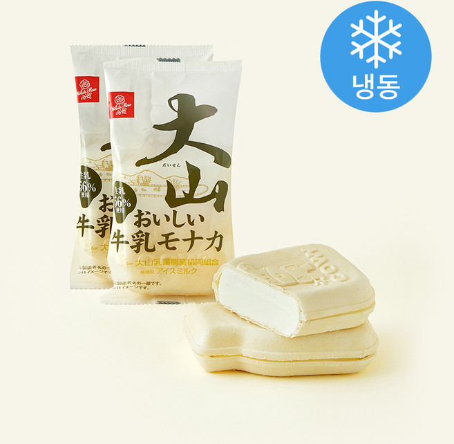 다이센 유업 밀크 모나카 (냉동), 135ml, 1개입, 2개