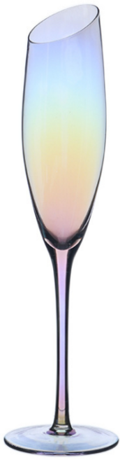 디지티 럭셔리 레인보우 홀로그램 샴페인잔, 200ml, 1개