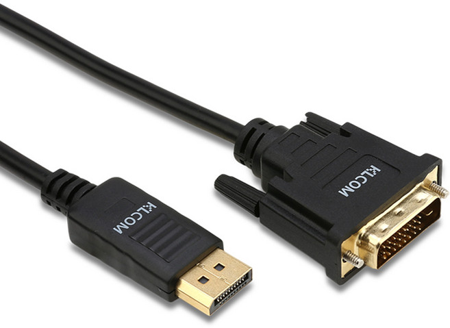 케이엘컴 디스플레이포트 DVI 케이블 단방향 V1.1, 1.8m, 1개