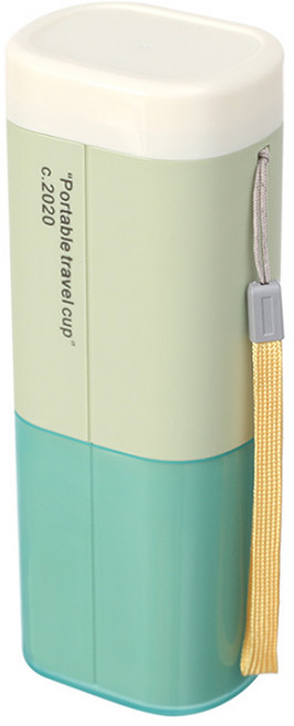 알럽홈 스퀘어 휴대용 칫솔케이스, 그린, 1개