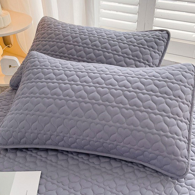 하트 퀼팅 방수 베개 커버