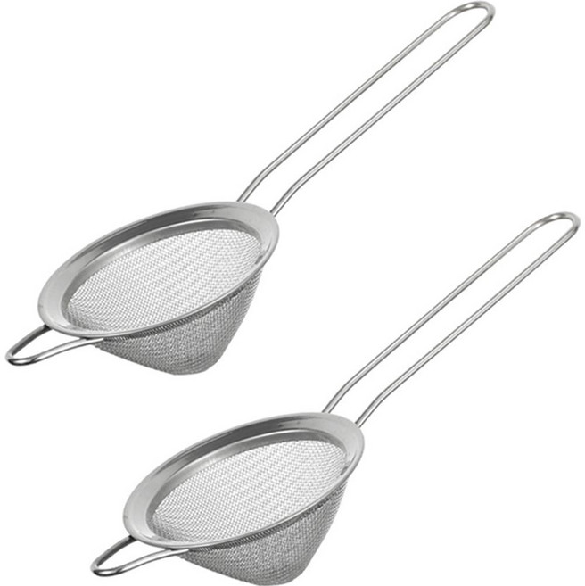 KITCHENCHOIS Belle Design 不鏽鋼三角濾網 銀色, 2個