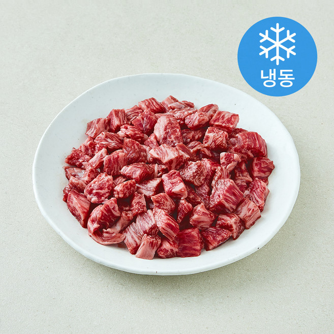 유기농 인증 좋은소식 한우 1++등급 (7) 국거리 (냉동), 1개, 200g