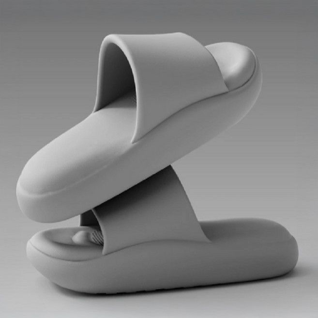 HIGHER DECO 舒適足弓支撐氣墊室內拖鞋, 灰色, 1個