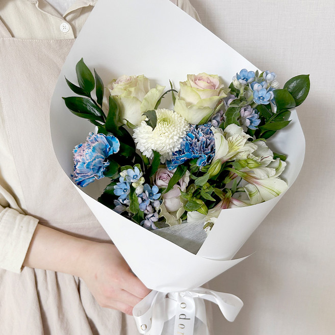 코코도르팜 생화 꽃다발, 로맨틱퍼플