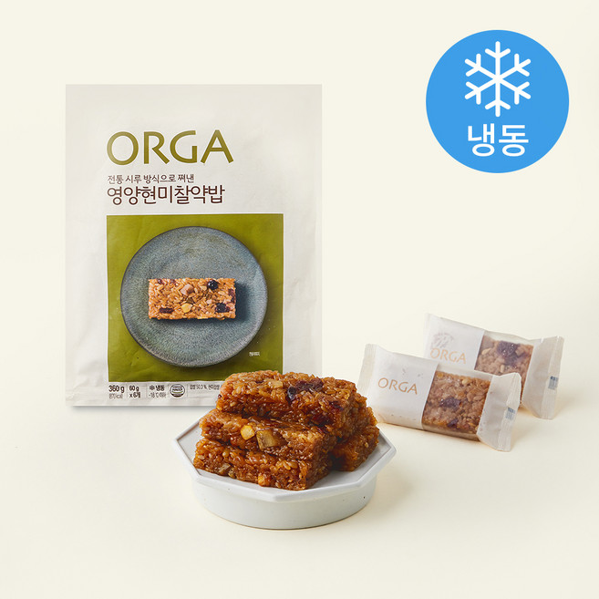 올가홀푸드 영양현미찰약밥 (냉동), 60g, 1개, 6개입