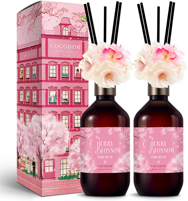 코코도르 벚꽃 프리미엄 디퓨저, 양재동꽃시장, 500ml, 2개
