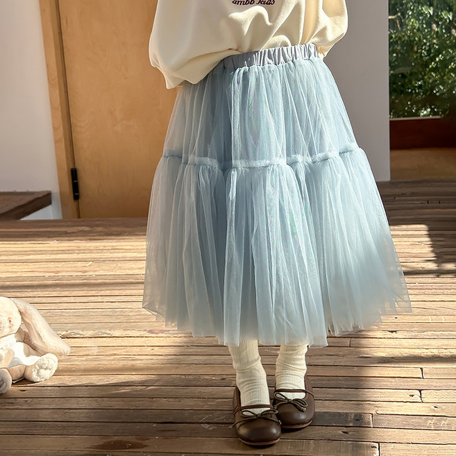 스타빈 여아용 레이스 밴딩샤 스커트