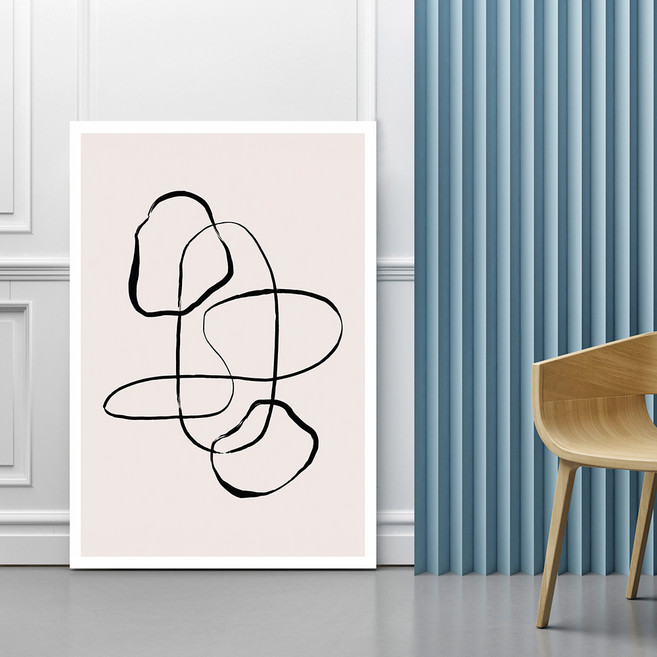 마니앤솔 높이조절 액자테이블 대, 보헤미안 라인