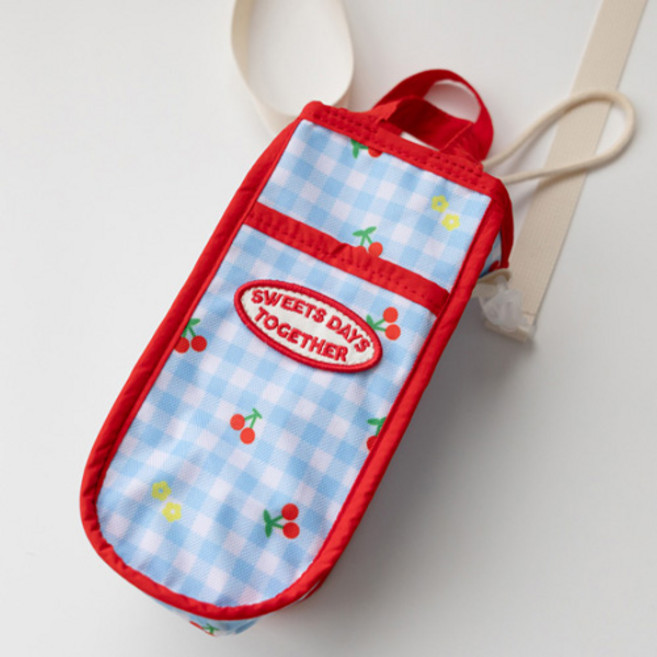 아이러브제이 아동용 키리 체크 물병 파우치 크로스백