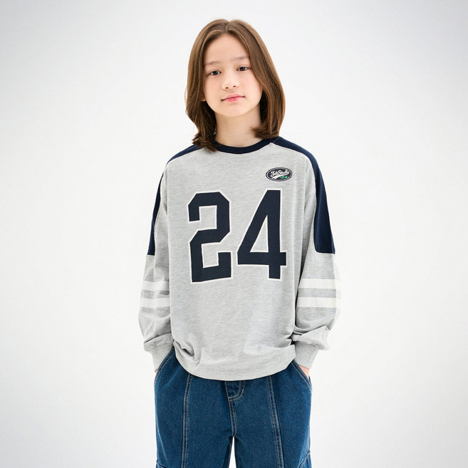 젤리스튜디오 힙오버핏 배색럭비 티셔츠