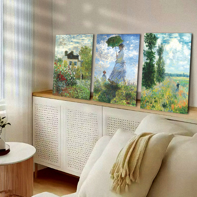 퍼니즈 슬림액자 명화 폼보드 포스터 액자세트 클로드 모네B, 없음