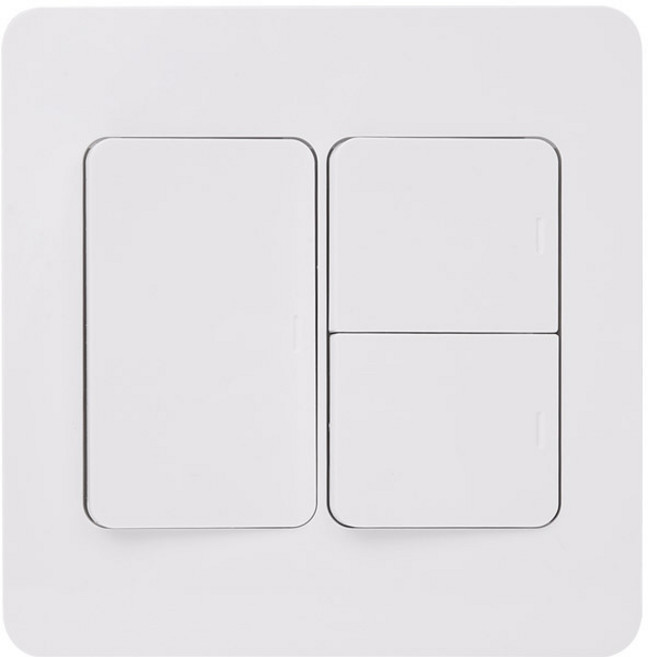 제일전기 전등 스위치 커버 1로 3구 2개용 화이트, 1개