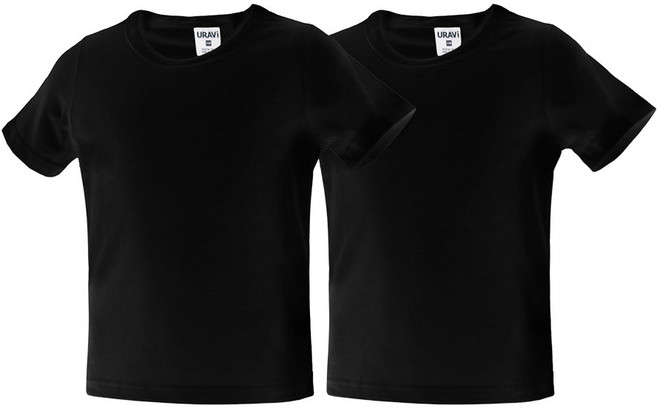 유라비 아동용 코슬로 무지 기본 티셔츠 2P 세트