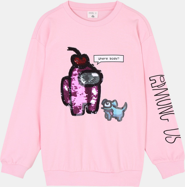 오후 아동용 어몽어스 스팽글맨투맨 OHMA21T1G