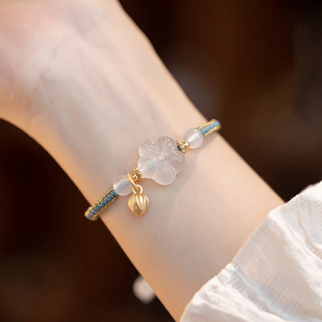 붓다베스트 여성용 부귀 번영 재물운 성공운 파워스톤 매듭 부적팔찌