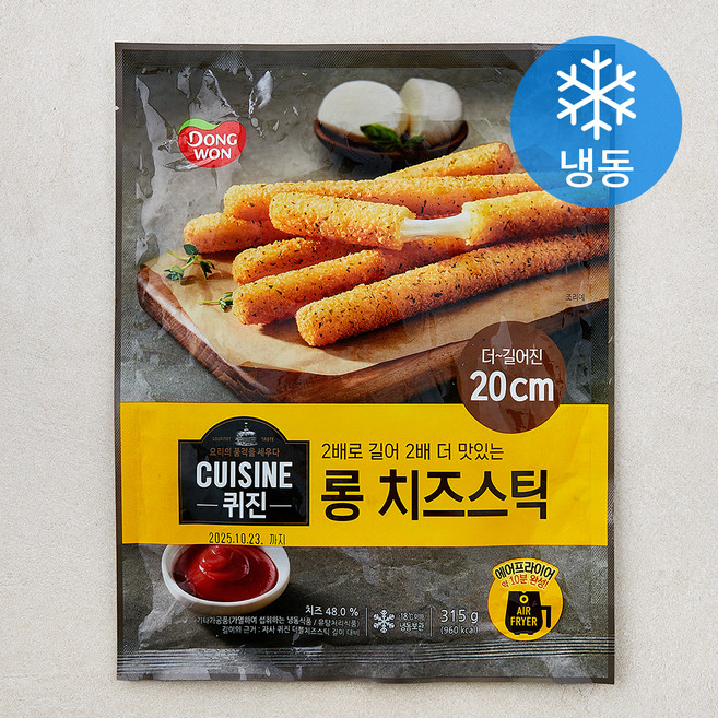 동원 퀴진 롱 치즈스틱 (냉동), 315g, 1개