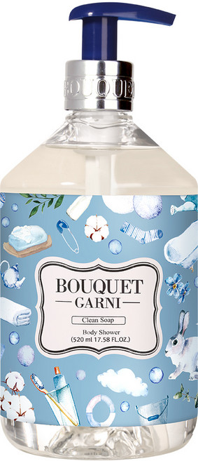 Bouquet Garni 璞珈妮香水沐浴露, 清新皂香, 520ml, 1瓶