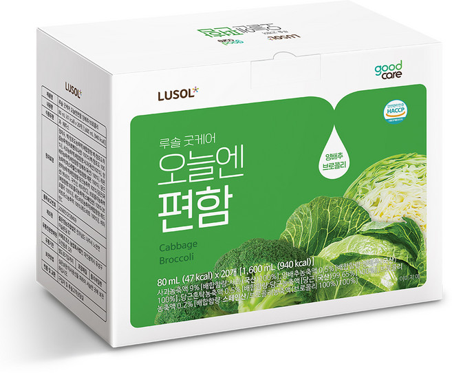 루솔 굿케어 오늘엔 편함 양배추 브로콜리, 20개, 80ml