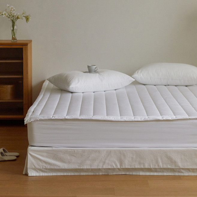 마틸라 포그 알러지케어 실크코튼필 침대패드, 내추럴화이트