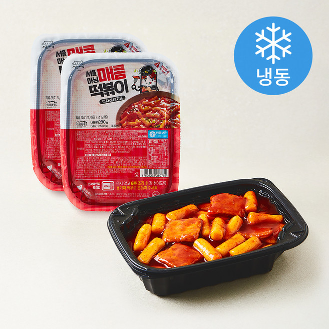 서울마님죽 매콤 떡볶이 (냉동), 280g, 2개