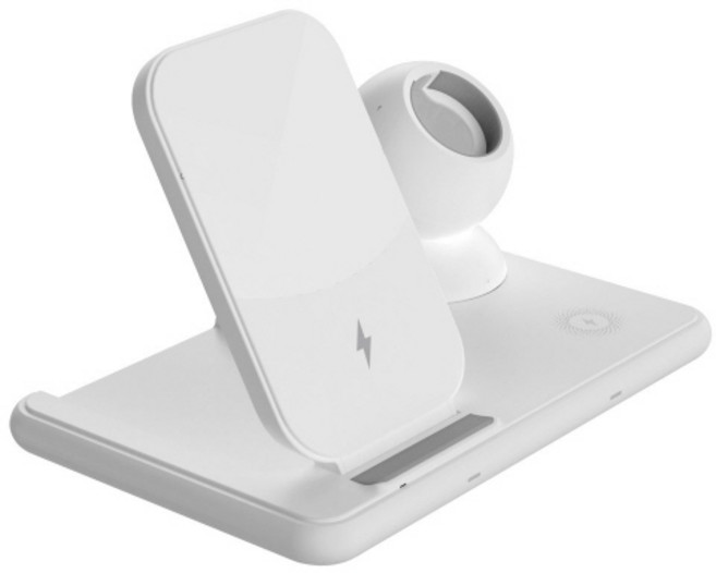 유엠투 4in1 무선 충전기 거치대 UMWH-4in1, 화이트, 1개