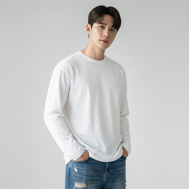 레이먼 남성용 레츠 특양면 긴팔 티셔츠