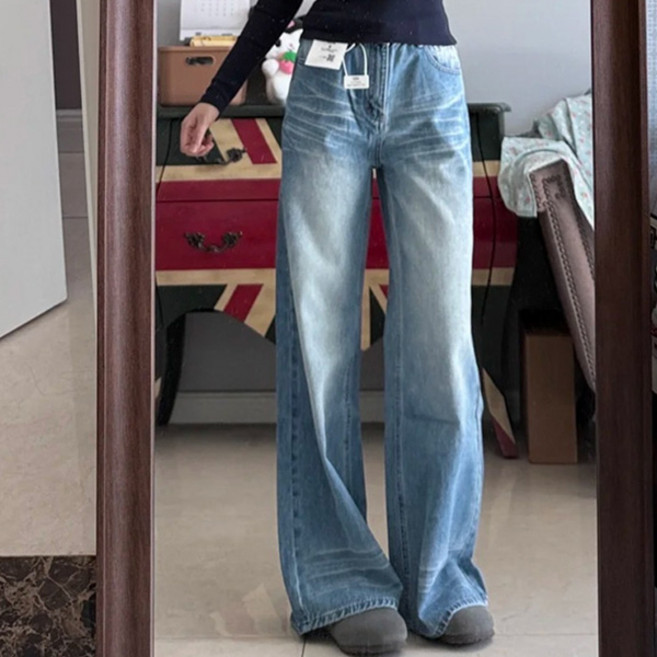 어썸풀 여성용 코발닉스 와이드 스트레이트 진 A25WP100103