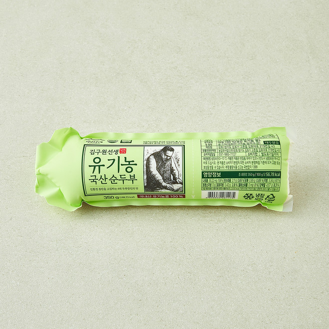 김구원선생 유기가공식품 인증 국산 순두부, 350g, 1개