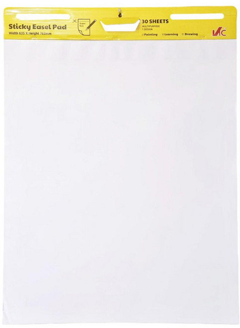 VIC DreAm 自黏式簡報紙 63.5 x 76.2 公分, 30枚, 1個, 白色