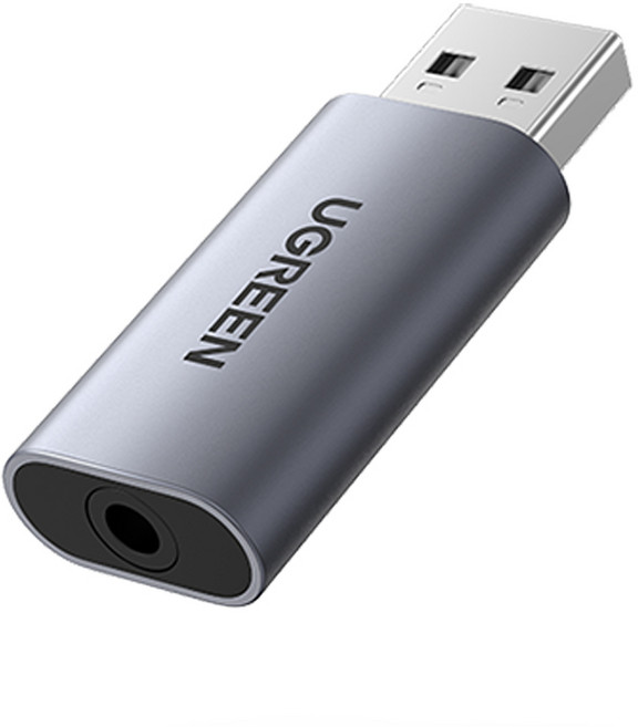 유그린 USB to 4극 사운드카드 어댑터 외장형, CM383, 1개