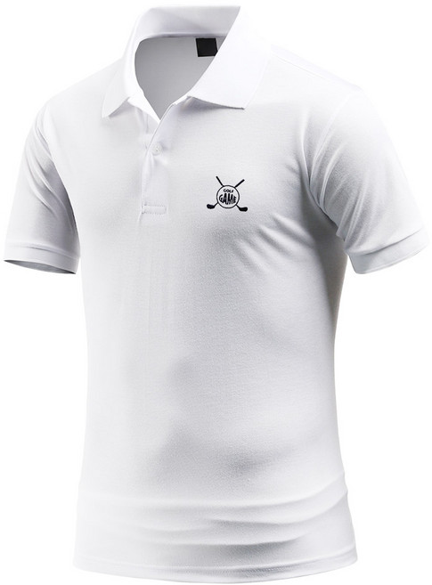 다꾸앙 남성용 게이밍 PK 반팔 자수 카라 티셔츠 E04JKA_JC3858