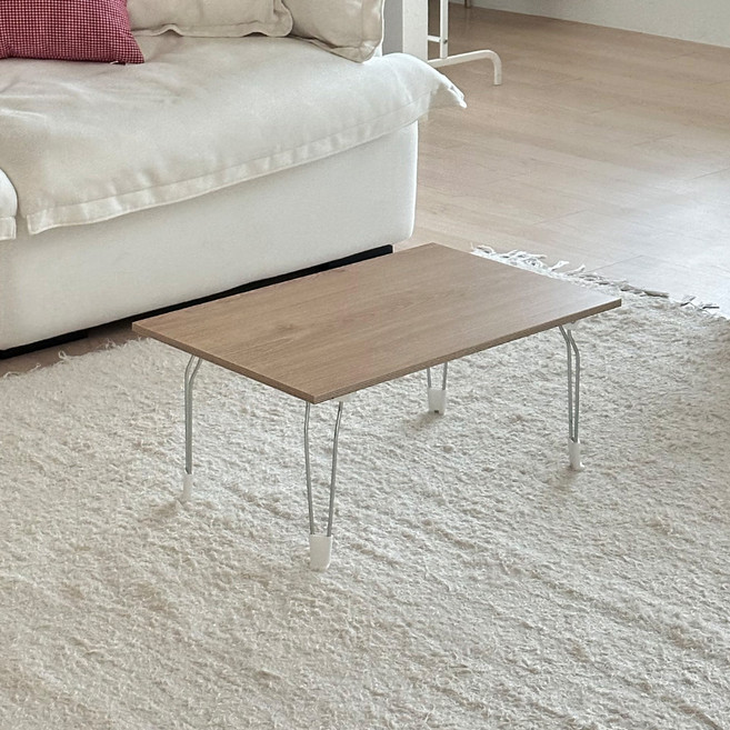 스토리퍼니쳐 국내생산 E0 소프티 스틸 접이식 테이블, 내추럴오크