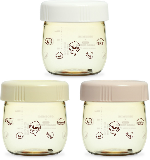 GROSMIMI Kakao Friends印花PPSU副食品密封保鮮罐, Little Apeach款, 3個, 250ml