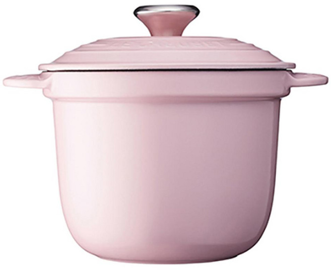 LE CREUSET 酷彩 電磁爐適用美食家飯鍋, 18cm, 雪紡粉, 1個