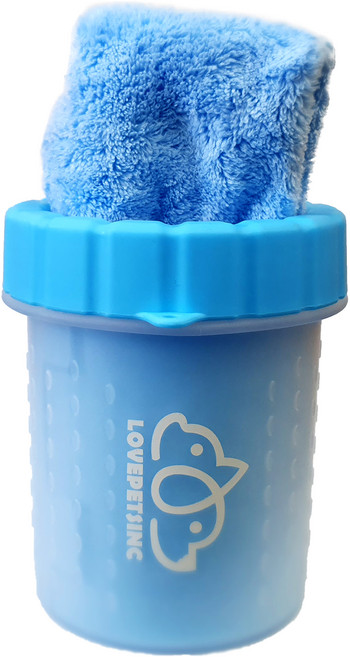 러브펫 강아지 발 씻기기 클리너 소, 블루, 1개