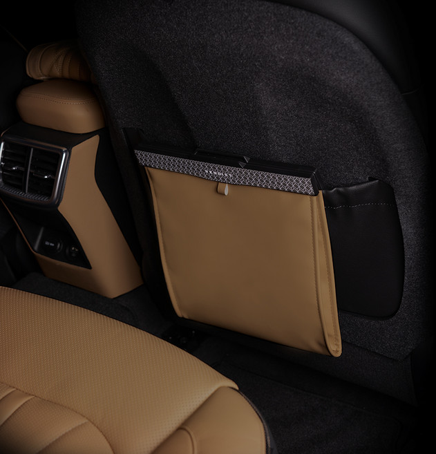 벤딕트 차량용 2세대 LED 쓰레기통 + 봉투 세트 뒷좌석용, 브라운, 1세트