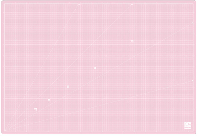 윈스타 반투명 데스크 커팅 매트, 핑크