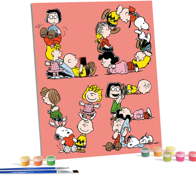 아이러브페인팅 피너츠 DIY PAINTING 40 x 50 cm, LOVE YOU, 1개