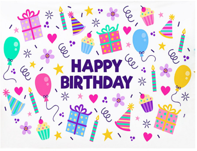 윰스 생일파티 축하현수막 파티배너, 선물꾸러미