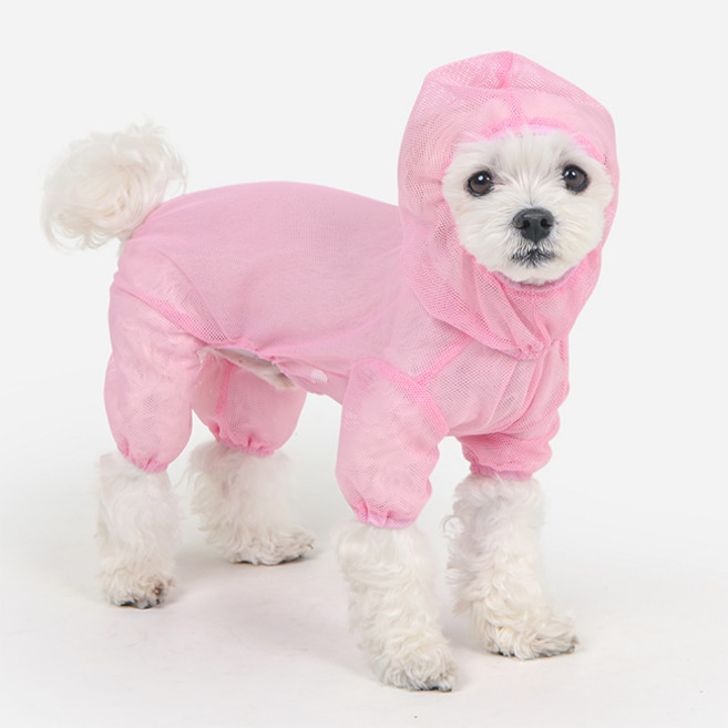 올치 강아지 해충방지 수트 메쉬 올인원 OP6809, 핑크, 1개