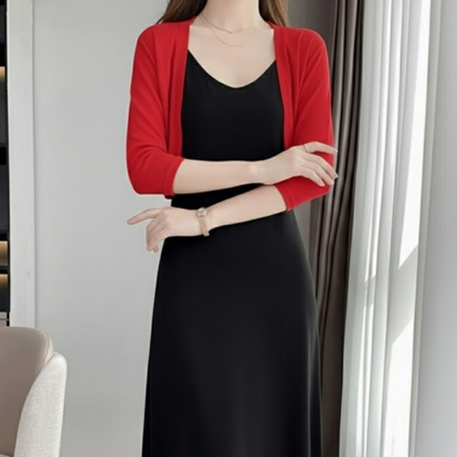 소니오 여성용 크롭 엘루안 가디건