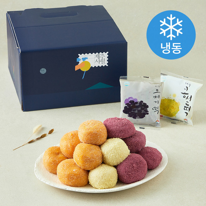 제주사월 5종혼합 오메기떡 60g x 30개입 세트 (냉동), 1세트