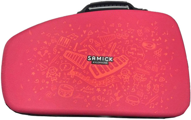 samick 三益樂器 27音 兒童鐵琴 附高級EVA手提琴盒 NSX-E27, 粉色, 1個, 27鍵